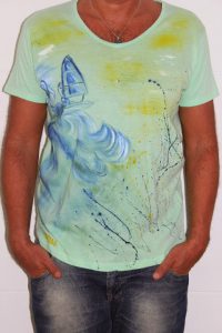 Windsurf Art tee, Thelli hand painted t-shirt, 2013